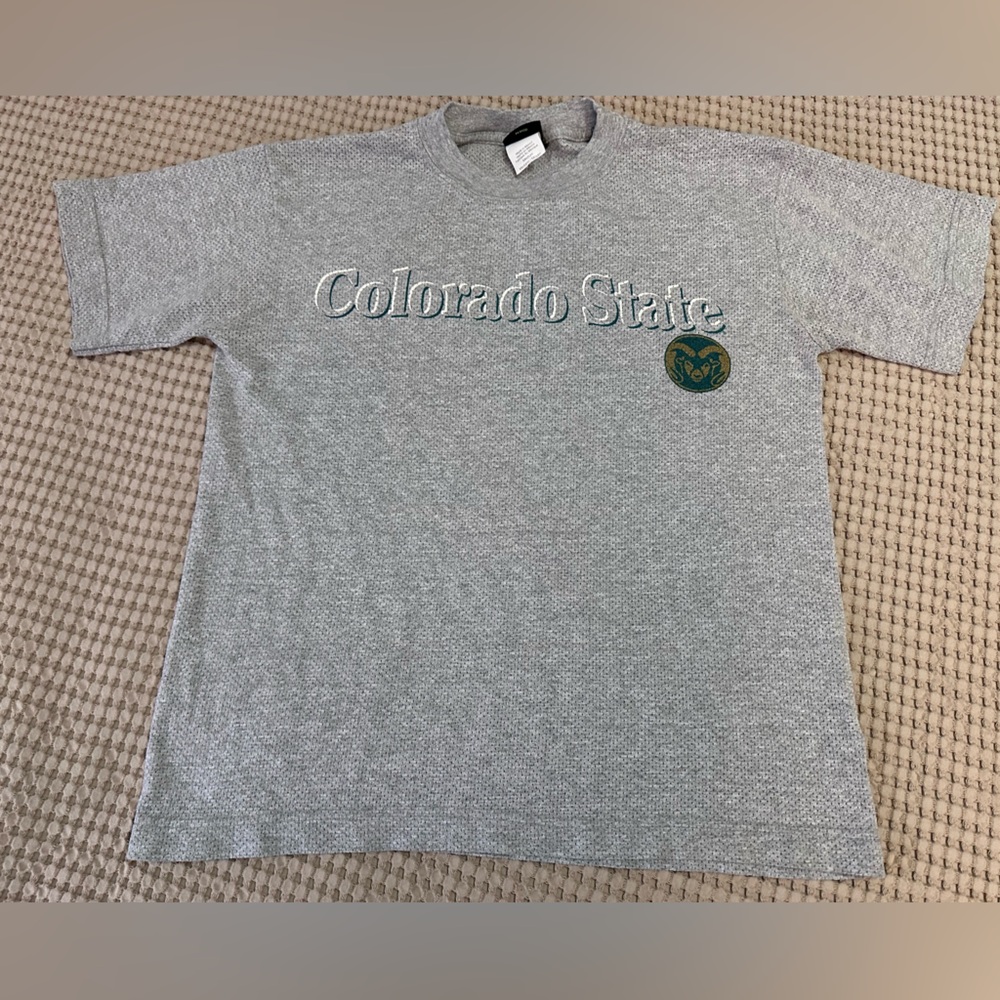 Vintage Colorado State University Gray Crewneck T-Shirt